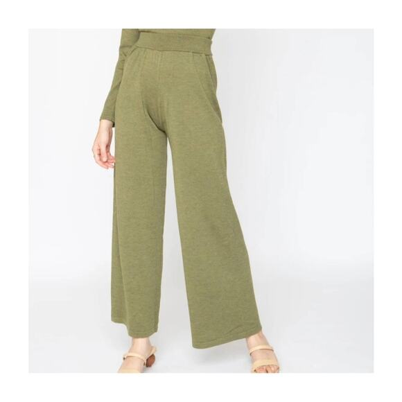 NEW Callahan Knitwear Revolve Two Piece Set Top and Bottom Knit Set Sage Green - Picture 3 of 16